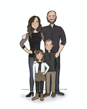 Load image into Gallery viewer, Family of 5 - Custom Portrait